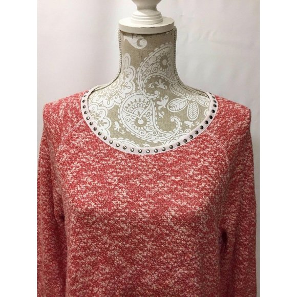 Style & Co Sweater Womens Large Deep‎ Coral Orange - Picture 4 of 7